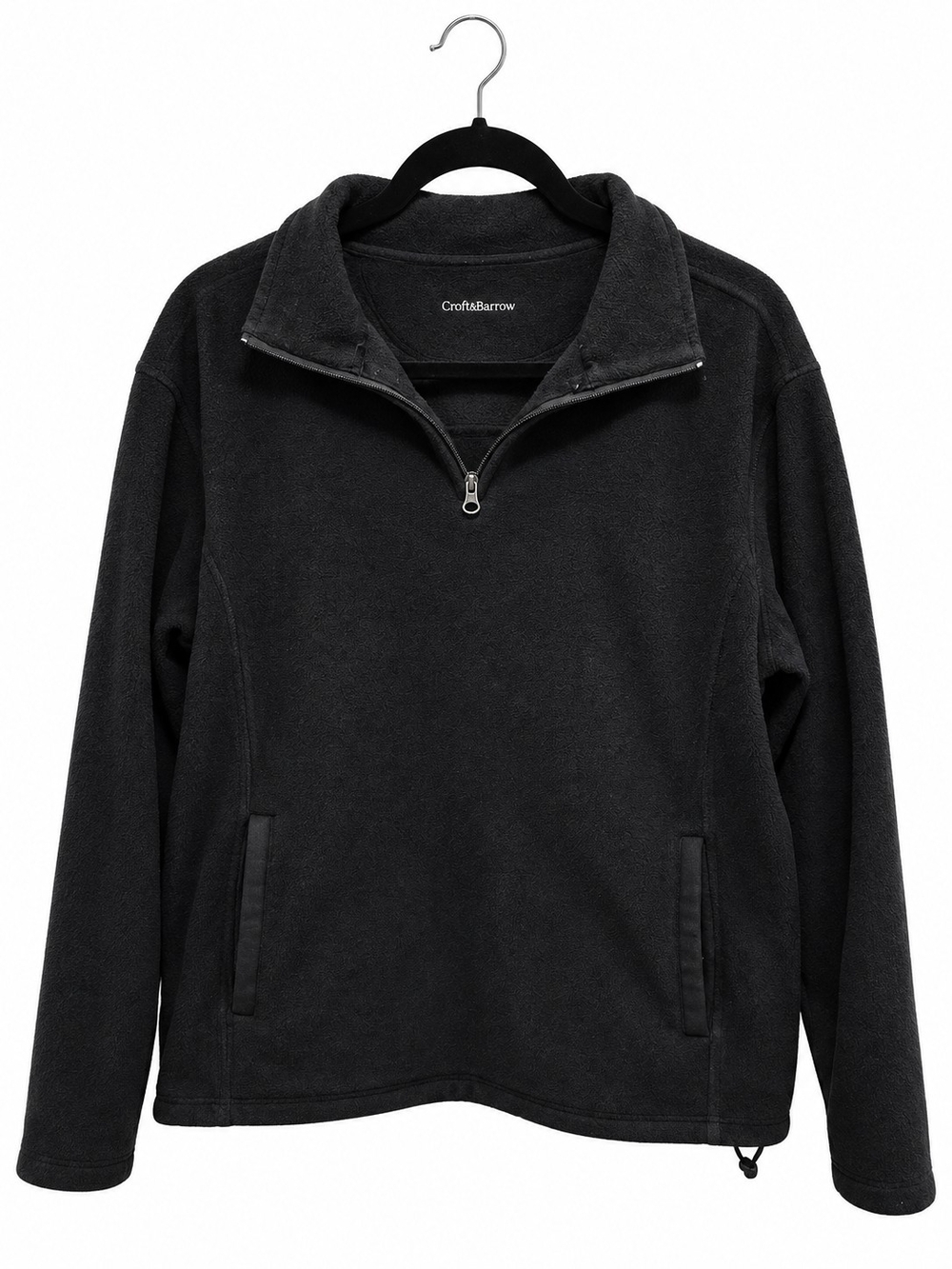Croft & Barrow Black Quarter-Zip Fleece Pullover – Women’s Large